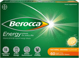 Berocca Energy Release Orange 60 Tablets | Vitamin B Complex Supplement | Mental & Physical Boost