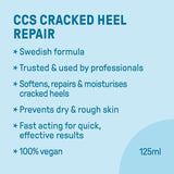 CCS Cracked Heel Repair Cream 125ml - Visible Results in 3 Days, 25% Urea