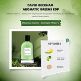 David Beckham Aromatic Greens Eau De Parfum 100ml | Fresh Herbal Woody Scent for Men