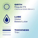 Durex Naturals Thin Condoms with Lube Designed For Her - 10 Pack
