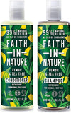 Faith In Nature Natural Shampoo & Conditioner Set - Lemon & Tea Tree