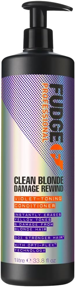 Fudge Professional Clean Blonde Damaged Rewind Violet Toning Conditioner (VARIOUS SIZES)