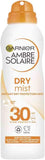 Garnier Ambre Solaire Dry Mist SPF30 200ml | Lightweight, Non-Greasy Sun Protection Spray