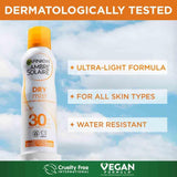 Garnier Ambre Solaire Dry Mist SPF30 200ml | Lightweight, Non-Greasy Sun Protection Spray