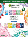 Garnier Sheet Masks Complete Collection - Set of 10 Masks for Face and Eyes