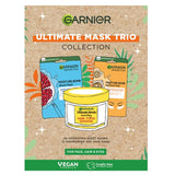 Garnier Ultimate Mask Trio Gift Set- Sheet Mask for Hair & Eyes + Hair Food Mask
