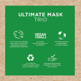 Garnier Ultimate Mask Trio Gift Set- Sheet Mask for Hair & Eyes + Hair Food Mask