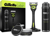 Gillette Labs Set Black & Neon razor + Shave Gel 198ml + Moisturiser 100ml