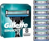 Gillette Mach3 XL Razor Blades 8 Pack | Durable 3-Blade Refill Cartridges | Smooth Comfortable Shave