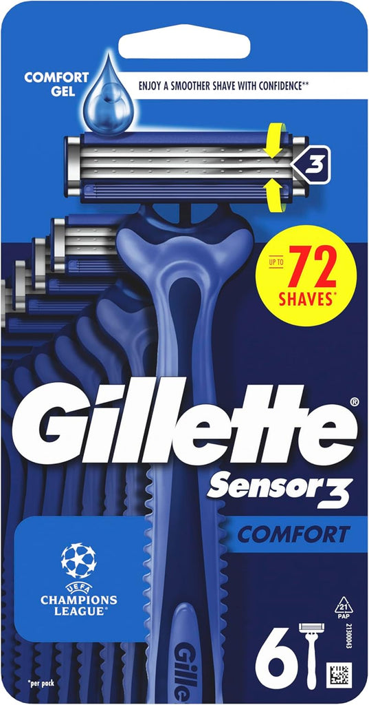 Gillette Sensor 3 Comfort Gel Disposable Shaving Razor (VARIOUS PACKS)