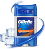 6 PACK - Gillette Anti-Perspirant Clear Gel Deodorant for Men Sport Triumph