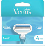 Gillette Venus Smooth Shaving Razor Blade Refill - Pack of 4 Replacement Blades