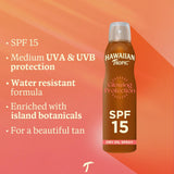 Hawaiian Tropic ISLAND GLOW Sun Protective Dry Oil Continuous Spray 177ml (VARIOUS STRENGTHS)