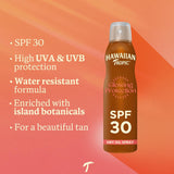Hawaiian Tropic ISLAND GLOW Sun Protective Dry Oil Continuous Spray 177ml (VARIOUS STRENGTHS)