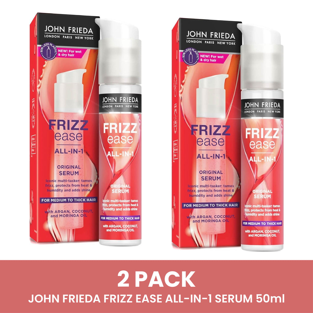 2 Pack John Frieda Frizz Ease All-In-1 Original Hair Serum 50ml