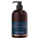 King C Gillette Beard Shampoo & Face Wash 350 ml with Coconut Water, Argan Oil