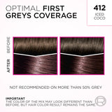2 x L'Oréal Casting Crème Gloss 412 Iced Cacao Permanent Hair Colour Dye