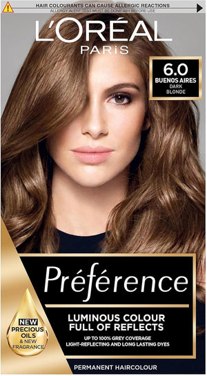 L'Oréal Paris Preference 6.0 Dark Blonde Permanent Hair Colour – Long-Lasting Shine