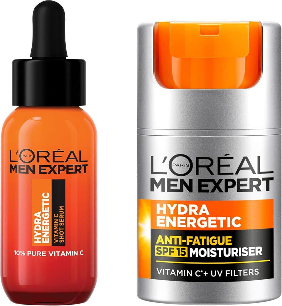 L'Oreal Men Expert Hydra Energetic Moisturiser + Vitamin C Serum Bright & Bold Set