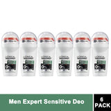 6 PACK - L'Oreal Men Expert Sensitive Control Deodorant Roll On 50ml