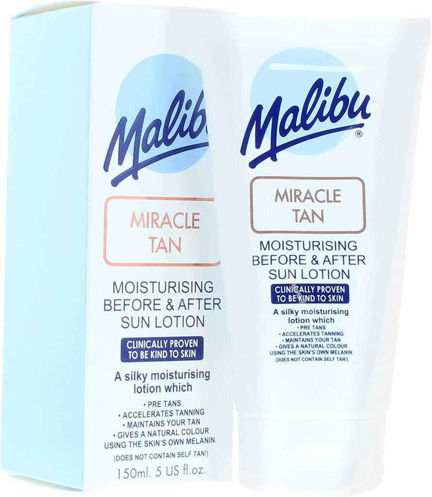 Malibu Miracle Tan Moisturising Before & After Sun Lotion Tan Enhancing 150ml