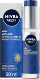 Nivea Men Anti-Age Hyaluron Instant Hydro Gel 50ml | Hydrating Face Gel | Fights Wrinkles & Tired Skin
