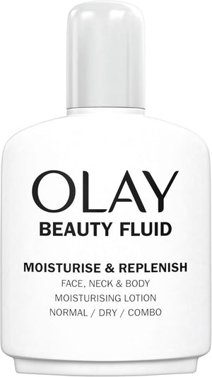 Olay Beauty Fluid Moisturise & Replenish Face, Neck And Body Lotion, For Silky Soft And Smooth Skin,100ml