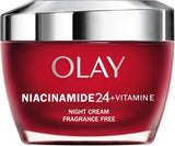 Olay Niacinamide 24 + Vitamin E Moisturiser, Night Cream With 99% Pure Niacinamide Vitamin E & Shea Butter 50ml