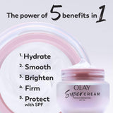 Olay Super Cream SPF 30 - 5 in 1 with Vitamin C, E Niacinamide, Collagen 50ml