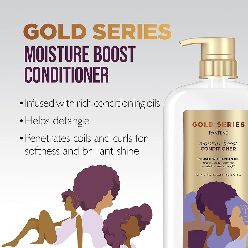 Pantene Gold Series Moisture Boost Conditioner for Curly Hair w/ Argan Oil 250ml