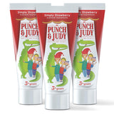 Punch & Judy Kids Toothpaste - Simply Strawberry Flavour (3 PACK)