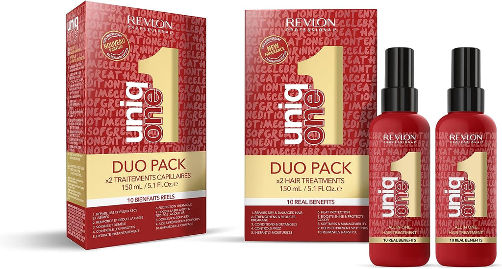 2 PACK -  Revlon Uniq One All In One Hair Treatment 150ml - CELEBRATION EDITION