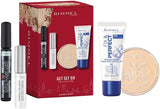 Rimmel GET SET GO Gift Set with Mascara Brow Gel Pressed Powder and Primer