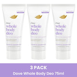 Dove Whole Body Deo Cream 75ml - 3 PACK