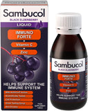 Sambucol Natural Black Elderberry Immuno Forte, Vitamin C, Zinc, Immune Support
