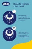 Scholl ExpertCare 2 in 1 File & Smooth Replacement Roller Heads 2 Pack Refills