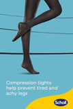 Scholl Light Legs Compression Tights for Women - 60 Denier - Black - Small