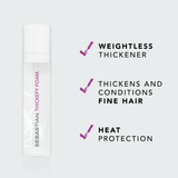 Sebastian Professional Thickefy Foam 190ml – Weightless Thickening Hair Mousse