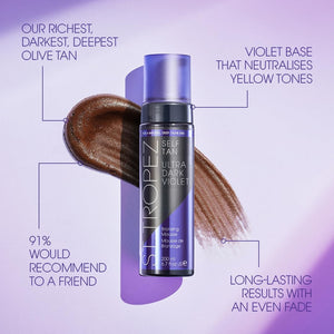 St Tropez Self Tan Ultra Dark Violet Bronzing Mousse - Natural Deep Olive Tan 200ml
