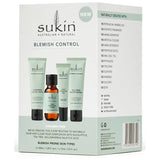 Sukin Natural Blemish Control Kit with Face Wash, Toner, Gel, Moisturiser Minis