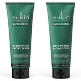 2 PACK Sukin Natural Super Greens Detoxifying Facial Scrub 125ml