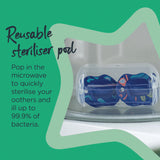 Tommee Tippee Moda Orthodontic Soothers 0-6m - Pack of 2 - Design Chosen Randomly