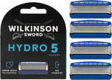 Wilkinson Sword Hydro 5 Razor Blades Refill Pack of 4 | Hydrating Gel Reservoir | Smooth Shave