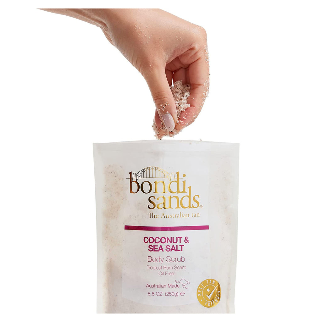 Bondi Sands Coconut & Sea Salt Body Scrub - Tropical Rum Scent 250g Oil Free