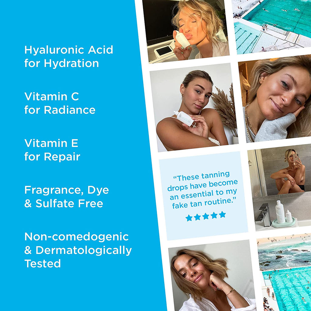 Bondi Sands PURE Self-Tanning Drops w/ Hyaluronic Acid Vitamin C All Skin 40ml