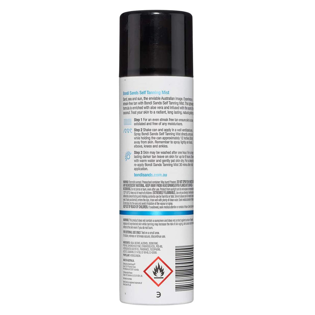 Bondi Sands Self Tanning MIST - Salon Quality Coconut Scent 250ml (VARIOUS SHADES)