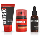 Brisk Grooming For Men Skincare Bundle - Beard Wash, Beard Oil, Moisturiser