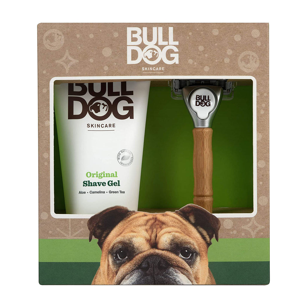 Bulldog Original SHAVE Duo Set - Shave Gel 175ml and Bamboo Razor Gift Set