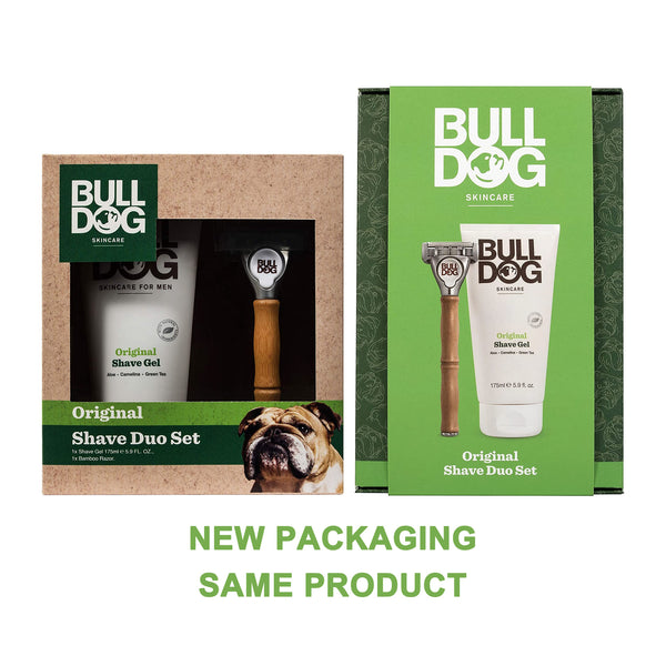 Bulldog Original SHAVE Duo Set Shave Gel 175ml and Bamboo Razor Gift