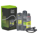 Dove Men Care Sports Gift Set with Body Wash, Shampoo, Deodorant & Skipping Rope